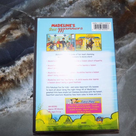 Madeline's Best Manners (DVD, 2002) NEW - Picture 3 of 3